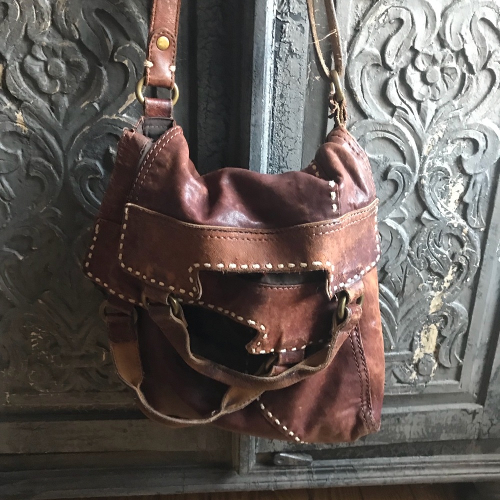 Lucky Brand fold-over convertible bag.